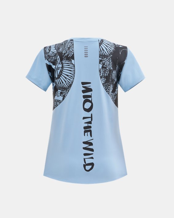 Women's UA Iso-Chill Wild Short Sleeve in Blue image number 1